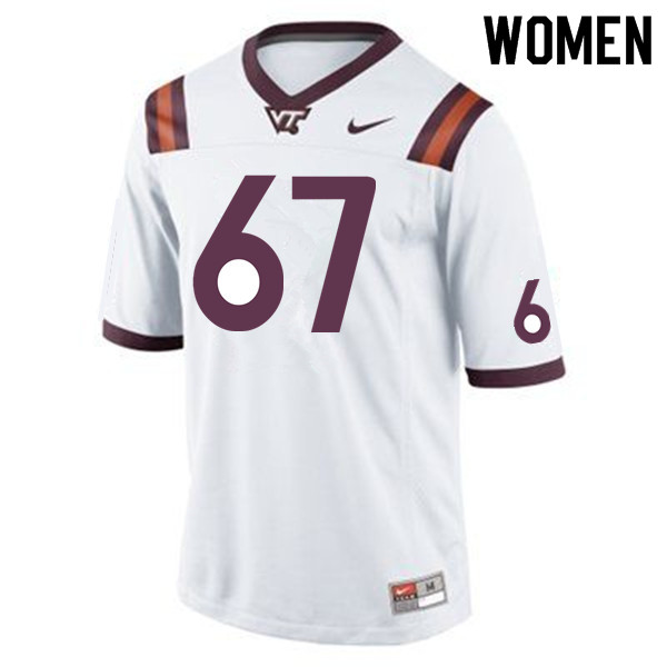 Women #67 Parker Osterloh Virginia Tech Hokies College Football Jerseys Sale-Maroon